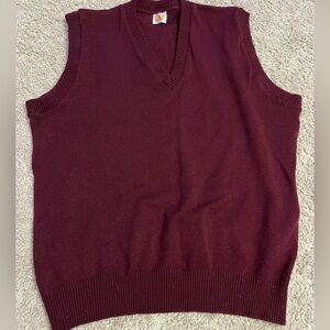Men's Vintage Burgundy Sweater Vest